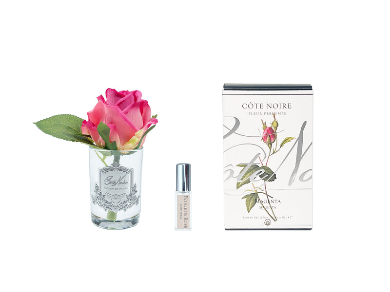 CÔTE NOIRE PERFUMED NATURAL TOUCH ROSE BUD - CLEAR - MAGENTA- GMR47