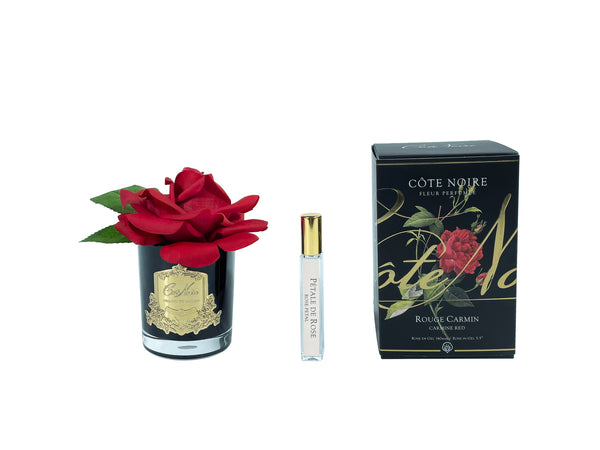 Cote Noire Perfumed Natural Touch Single Rose - Black - Red - GMRB04
