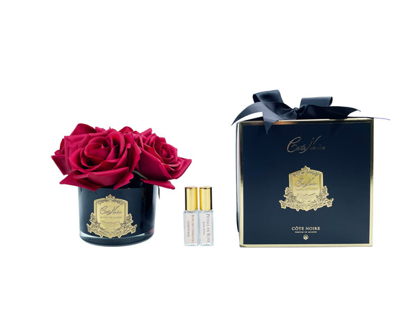 Cote Noire Perfumed Natural Touch 5 Roses - Black - Red - GMRB64