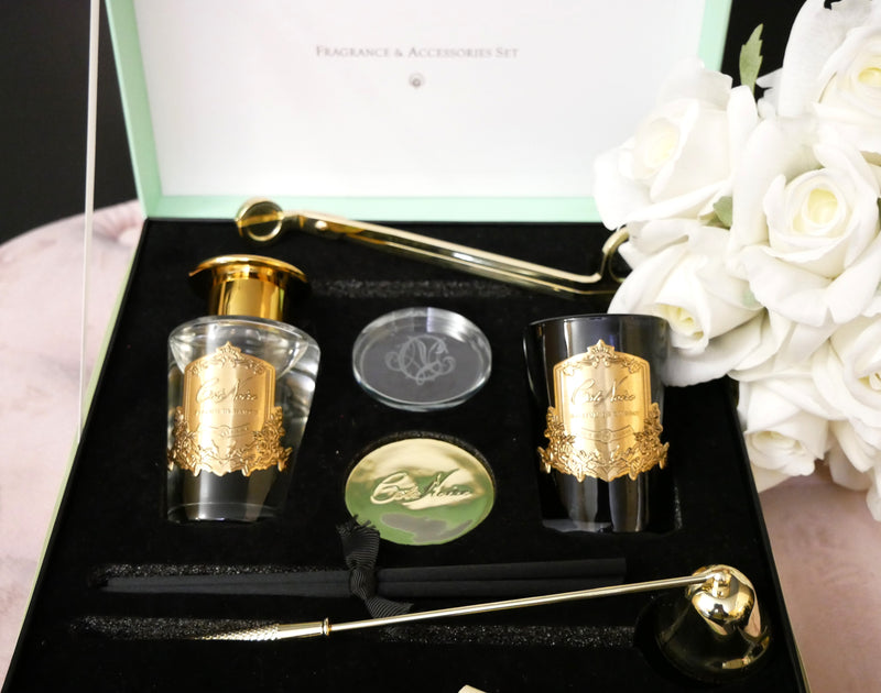 Luxury Gift set with Gold candle snuffer & wick trimmer - Tiffany Blue - Persian Lime - GFA03