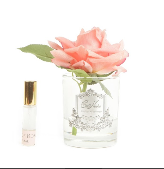 Cote Noire Perfumed Natural Touch Single Rose - Clear - Peach - GMR05