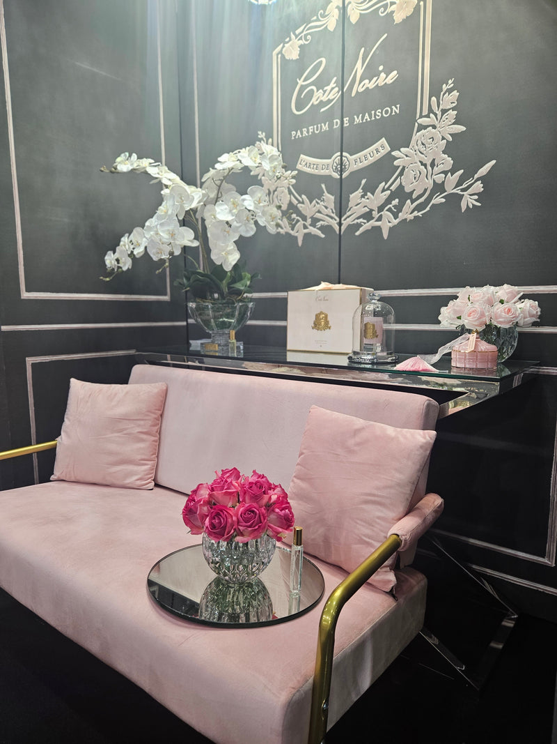 Cote Noire Luxury Round 13 Rose Bud Bouquet Magenta RRB07