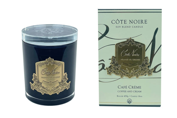 * DISCONTINUED * LTD Coffee & Cream 450g Candle with Crystal Glass lid