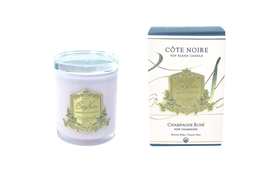 Cream & Gold Blond Vanilla scented Art Deco candle in gift box