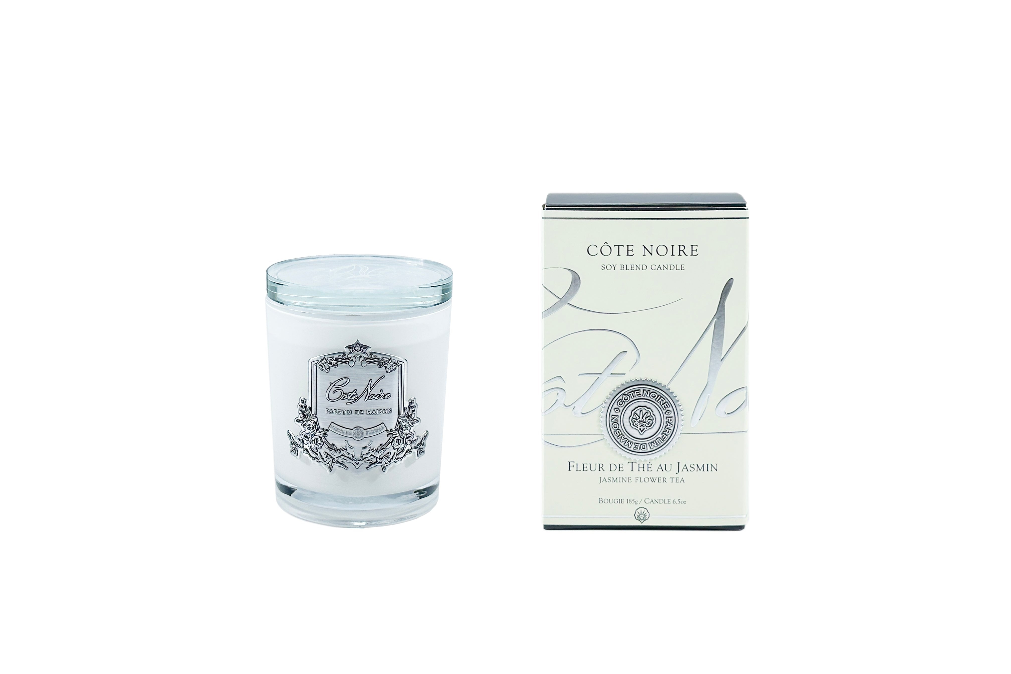 JASMINE FLOWER TEA WHITE VESSEL SILVER BADGE Cote Noire