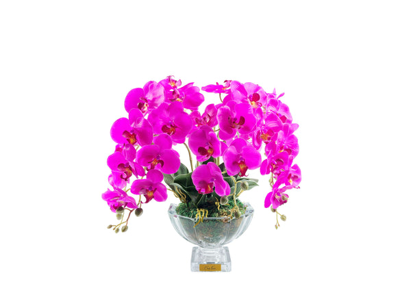 **NEW** Luxury Centrepiece - Orchid Fuchsia & Gold Badge - CPO09
