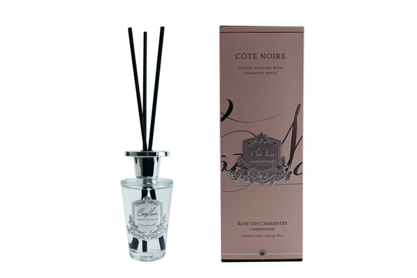 ** CLEARANCE ** Cote Noire Silver 150ml Diffusers - Charente Rose