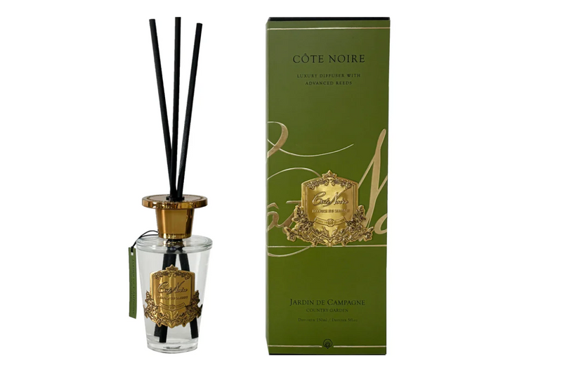 ** CLEARANCE ** Cote Noire Diffuser - Country Garden - 150ml gold - GMDS150