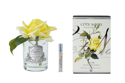 *NEW* Cote Noire Perfumed Natural Touch Single Rose - Clear - Yellow - GMR08