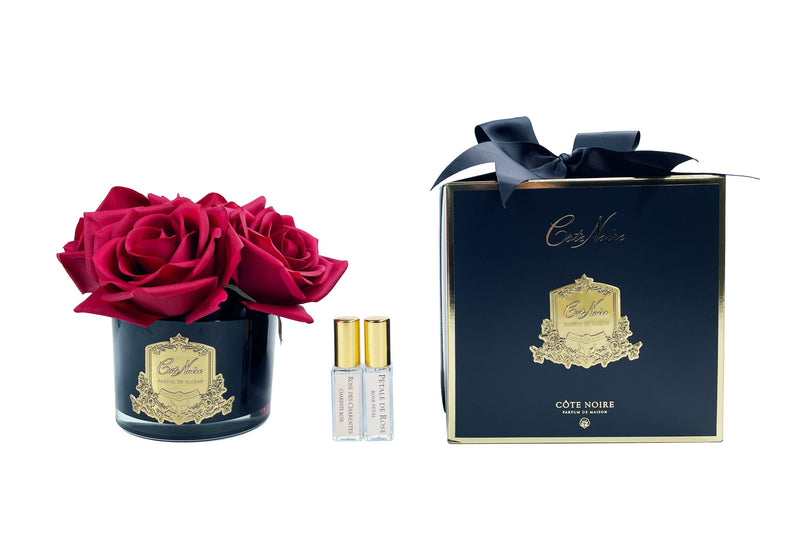 Cote Noire Perfumed Natural Touch 5 Roses - Black - Red - GMRB64