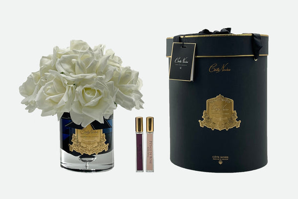 Cote Noire Luxury Grand Bouquet Dark Glass - White - Gold Badge  LTWB01