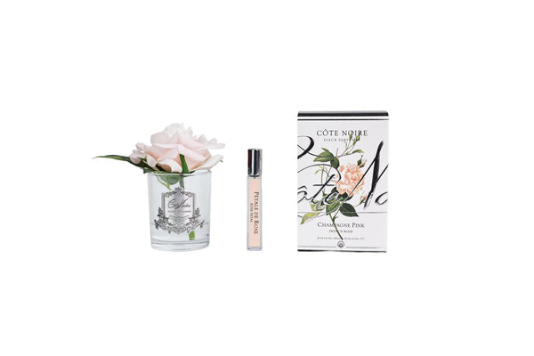 NEW - Cote Noire Natural Touch Single Rose - Clear - Champagne Pink - GMR15