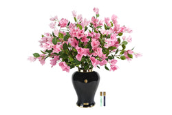 NEW - Cote Noire - Imperial Bougainvillea - Piano Black urn with Pink - IMPB06