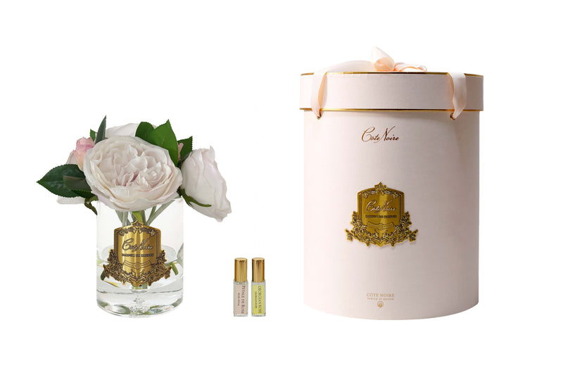 * DISCONTINUED * Cote Noire Luxury Range Peonies - Antique Blush & Gold Badge - LVR20