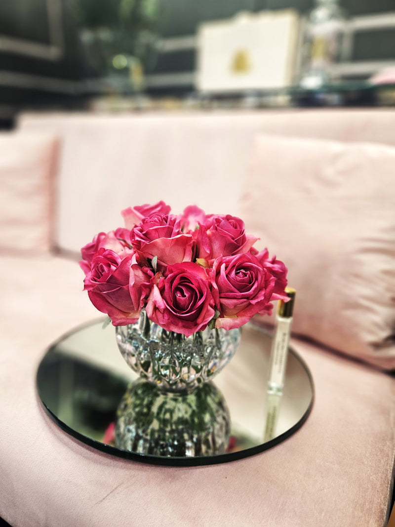 Cote Noire - Luxury Round 13 Rose Buds Bouquet in Magenta - RRB07