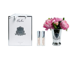 Cote Noire - Peony Bouquet - Pink & Silver Vase - LMR03