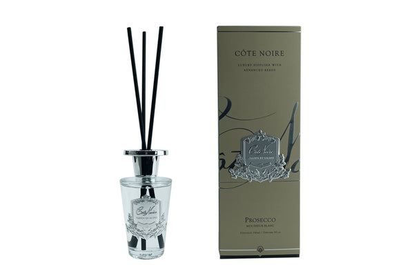 ** CLEARANCE ** Cote Noire Silver 150ml Diffuser - Prosecco