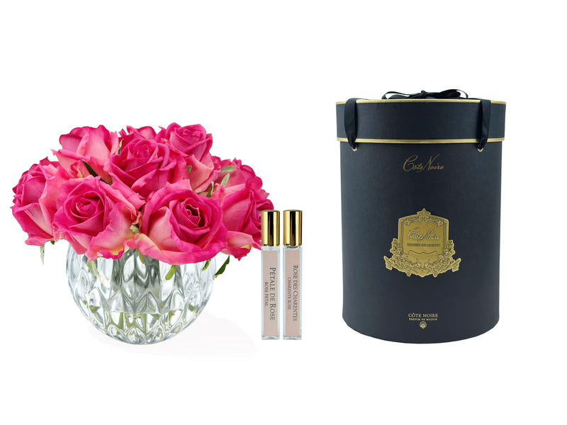 Cote Noire - Luxury Round 13 Rose Buds Bouquet in Magenta - RRB07