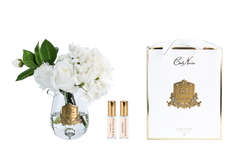 NEW - Tea Rose & Hydrangeas Bouquet - Clear - White - TRH01