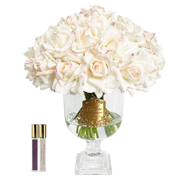 ダブルツインフレーム フランスアンティーク リボン ローズ ホワイト