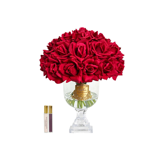 * NEW * Cote Noire Versailles French Rose Bouquet - Red with Gold Badge - VRB04