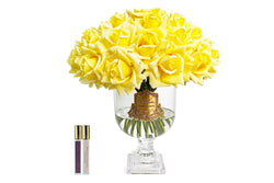 Cote Noire Versailles French Rose Bouquet - Yellow with Gold Badge - VRB08