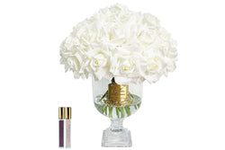 Cote Noire Versailles French Rose Bouquet - White & Gold - VRB11