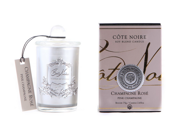 ** BUY 2 GET 1 FREE **  Pink Champagne - Silver Badge Candles