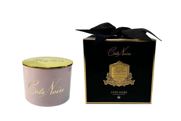 ** HALF PRICE ** Cote Noire French Lavender 350g Triple Wick Candle with Gold Lid - LS23