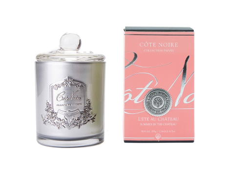 **HALF PRICE ** Soy Blend Candle 185g with DOME LID - Summer in the Chateau - Silver