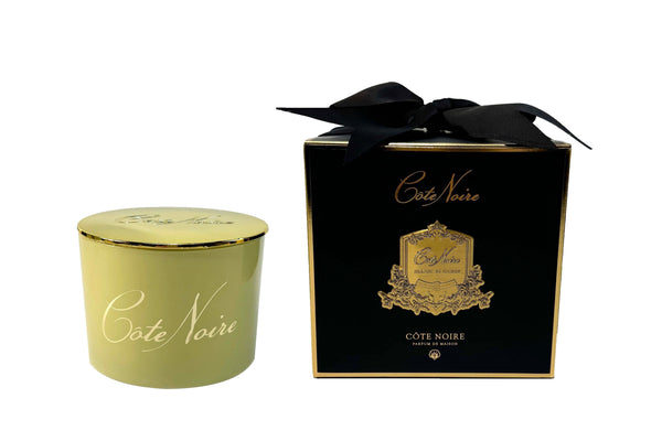 * HALF PRICE * Cote Noire French Summer Fig 350g Triple Wick Candle with Gold Lid - LS21