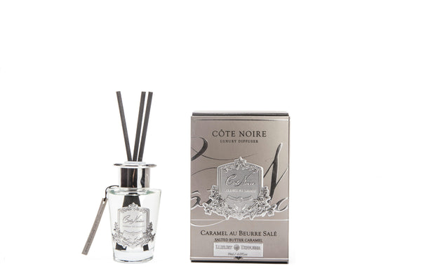 ** DISCONTINUED ** Cote Noire 100ml Diffuser Set - Salted Butter Caramel - silver - GMSS15002