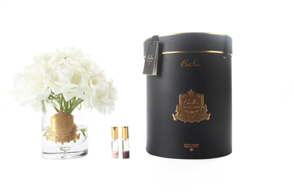 Luxury Grand Bouquet - GOLD badge - Ivory - Black box - LTW11