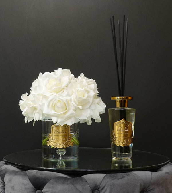 Luxury Grand Bouquet - GOLD badge - Ivory - Black box - LTW11