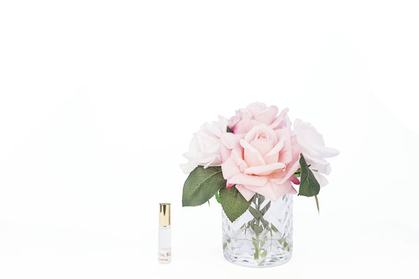Cote Noire - Herringbone Flower - Mixed Pink Roses - Clear - HCF08