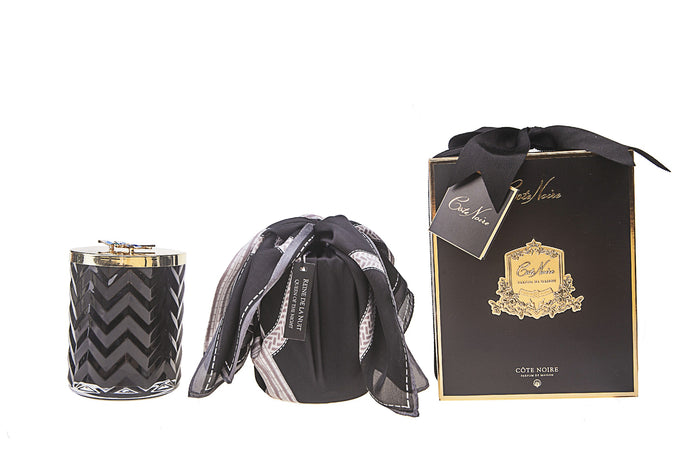côte noire Cote Noire Herringbone Candle - Black - Red Bee Brooch - Queen of the Night - HCG02
