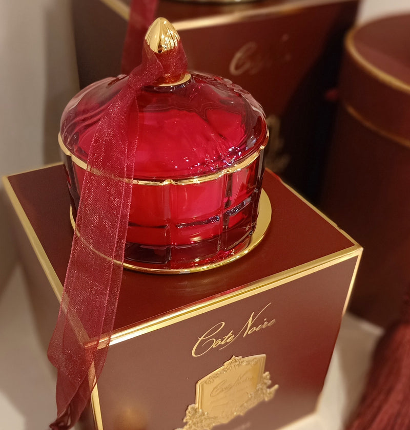 Art Deco Candle - Red & Gold - Rose Oud - GML45017