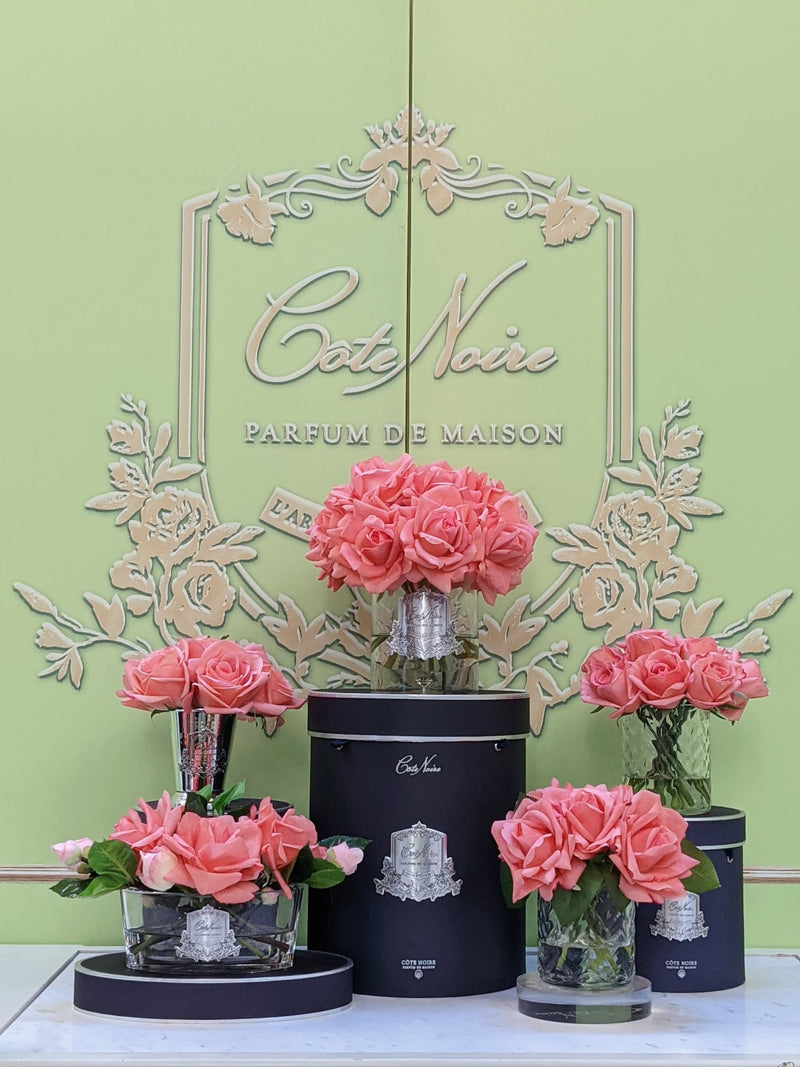 Cote Noire - Luxury Range Oval - Peach Roses - LOV05