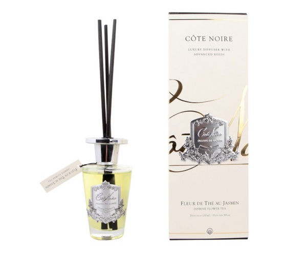 ** DISCONTINUED** Cote Noire 150ml Diffuser Set - Jasmine Flower Tea - Silver - GMDS15020