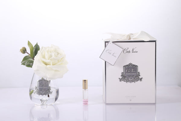 Cote Noire Tear Drop  Tea Rose Clear Class - Ivory White - STR01