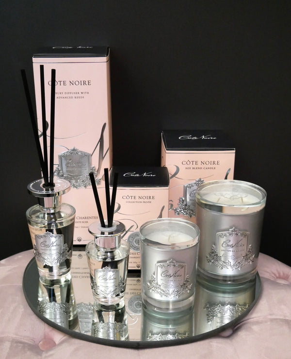 ** CLEARANCE ** Cote Noire Silver 150ml Diffusers - Charente Rose