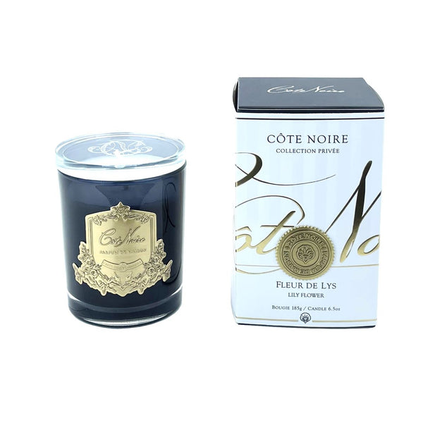 DISCONTINUED * Cote Noire Candle - Dark Vessel with Gold Badge - Lil