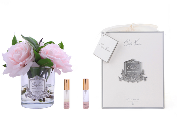Cote Noire Perfumed Pink English Rose - Clear Glass - SFR03